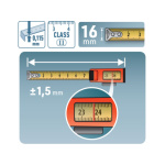 metr svinovací s odečítacím okénkem, 3m, š. pásku 16mm 8821043