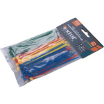 pásky stahovací barevné, 100x2,5mm, 100ks, (4x25ks), 4 barvy, nylon PA66 8856192
