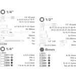 hlavice nástrčné, sada 94ks, 1/4", 1/2" 918094