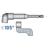 úhlový nástavec/držák hrotů do vrtačky, 1/4"x140mm (105°) s magnetem 919407