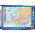 EUROGRAPHICS Puzzle Mapa Evropy 1000 dílků 115432