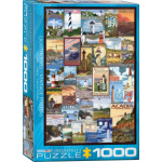 EUROGRAPHICS Puzzle Staré plakáty majáků 1000 dílků 120233