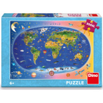 DINO Puzzle Mapa světa XL 300 dílků 122791