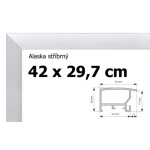 BFHM Alaska hliníkový rám na puzzle 42x29,7cm A3 - stříbrný 123026