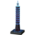 RAVENSBURGER Svítící 3D puzzle Noční edice Taipei 101, Taiwan 216 dílků 125274