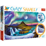 TREFL Crazy Shapes puzzle Polární záře nad Islandem 600 dílků 125425