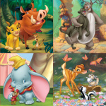 EDUCA Puzzle Disney pohádky 4v1 (12,16,20,25 dílků) 126080