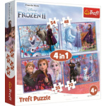 TREFL Puzzle Ledové království 2: Cesta do neznáma 4v1 (35,48,54,70 dílků) 129718