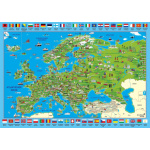 SCHMIDT Puzzle Ilustrovaná mapa Evropy 500 dílků 129846