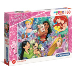 CLEMENTONI Puzzle Disney princezny 60 dílků 136810