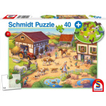 SCHMIDT Puzzle Farma 40 dílků + figurky zvířat 138894