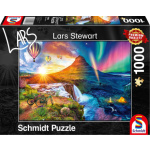 SCHMIDT Puzzle Den a noc: Island 1000 dílků 138900