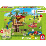 SCHMIDT Puzzle Schleich Šťastní pejsci 40 dílků + figurka Schleich 140217