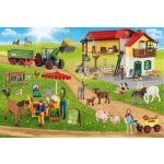 SCHMIDT Puzzle Schleich Farma s prodejním stánkem 100 dílků + figurka Schleich 140218