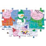 CLEMENTONI Puzzle Prasátko Peppa: Zima MAXI 104 dílků 140446