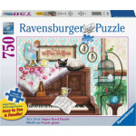 RAVENSBURGER Puzzle Kočka na klavíru XL 750 dílků 141560