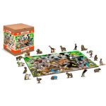 WOODEN CITY Dřevěné puzzle Medvědí ráj 2v1, 150 dílků EKO 141654