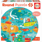 EDUCA Kulaté puzzle Hlubiny moře 28 dílků 141826