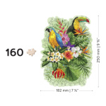 WOODEN CITY Dřevěné puzzle Tropičtí ptáci 160 dílků EKO 142122