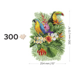WOODEN CITY Dřevěné puzzle Tropičtí ptáci 300 dílků EKO 142123