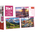 TREFL Puzzle Japonsko, Itálie, Turecko 3x1000 dílků 142282