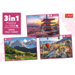 TREFL Puzzle Japonsko, Itálie, Turecko 3x1000 dílků 142282