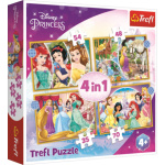 TREFL Puzzle Disney princezny: Šťastný den 4v1 (35,48,54,70 dílků) 143125