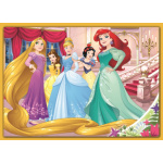 TREFL Puzzle Disney princezny: Šťastný den 4v1 (35,48,54,70 dílků) 143125