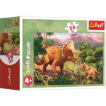 TREFL Puzzle Úžasní dinosauři: Triceratops s mládětem 54 dílků 143153