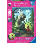 RAVENSBURGER Třpytivé puzzle Karkulka a vlk XXL 100 dílků 143237