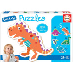 EDUCA Baby puzzle Dinosauři 5v1 (3-5 dílků) 143695