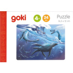 GOKI Dřevěné puzzle Dinosauři: Elamosaurus 24 dílků 143865