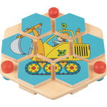 GOKI Puzzle hexagon Stavební stroje 145088