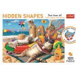 TREFL Puzzle Hidden Shapes: Kočičí prázdniny 1011 dílků 145108