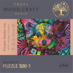 TREFL Wood Craft Origin puzzle Barevné štěně 501 dílků 145121