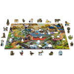 WOODEN CITY Dřevěné puzzle Venkovské mosty 2v1, 505 dílků EKO 145425