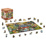 WOODEN CITY Dřevěné puzzle Venkovské mosty 2v1, 505 dílků EKO 145425