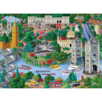WOODEN CITY Dřevěné puzzle Londýnské památky 2v1, 505 dílků EKO 145426