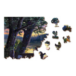 WOODEN CITY Dřevěné puzzle Večer v domě u jezera 2v1, 505 dílků EKO 145429