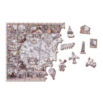 WOODEN CITY Dřevěné puzzle Mapa doby objevů 2v1, 505 dílků EKO 145437