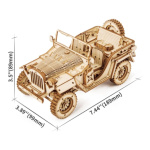 ROBOTIME Rokr 3D dřevěné puzzle Vojenský džíp 369 dílků 145777