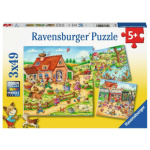 RAVENSBURGER Puzzle Prázdniny na venkově 3x49 dílků 145953