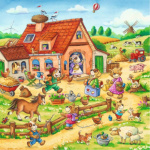 RAVENSBURGER Puzzle Prázdniny na venkově 3x49 dílků 145953