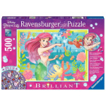 RAVENSBURGER Puzzle s drahokamy Arielin podmořský ráj 500 dílků 146334