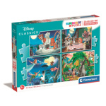 CLEMENTONI Puzzle Disney Classics 4v1 (20+60+100+180 dílků) 146709