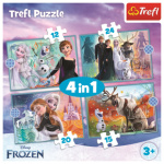 TREFL Puzzle Ledové království: Úžasný svět 4v1 (12,15,20,24 dílků) 147596