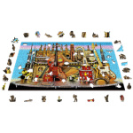 WOODEN CITY Dřevěné puzzle Hudební hrad 2v1, 1010 dílků EKO 147652