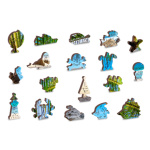 WOODEN CITY Dřevěné puzzle Pláž na Paradise Island, Karibské moře 2v1, 505 dílků EKO 147678