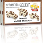 WOODEN CITY 3D puzzle mini sada Widgets: Historická vozidla 35 dílků 147744