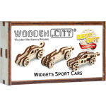 WOODEN CITY 3D puzzle mini sada Widgets: Sportovní auta 42 dílků 147745